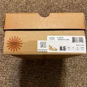 Women’s UGG Mairi Tan Espadrille Wedge Strappy Sandals Shoes Size 8.5